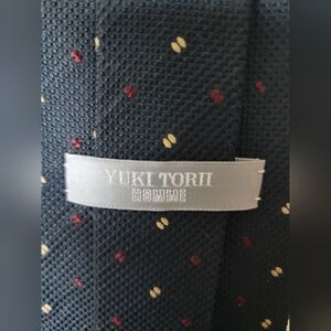 Yuki Torii Homme 100% Silk Luxury Men's Tie Vintage Made In Japan Midnight Blue